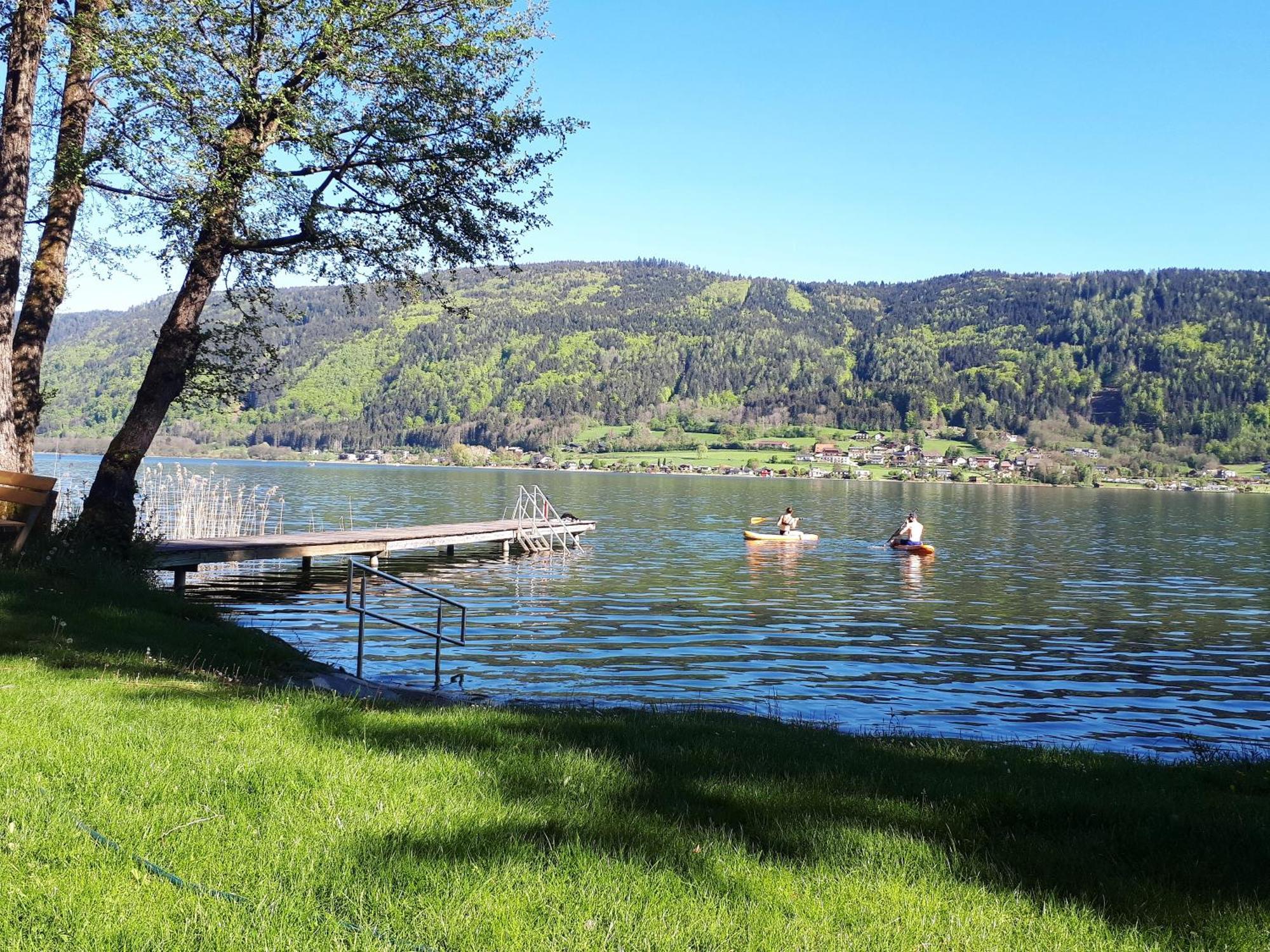 Maren Seeblick Appartement Haus Haensel&Gretel Direkt Am Ossiacher See Mit Hallenbad Stiegl ภายนอก รูปภาพ