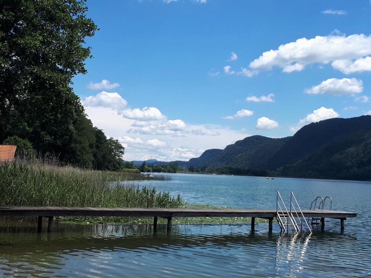 Maren Seeblick Appartement Haus Haensel&Gretel Direkt Am Ossiacher See Mit Hallenbad Stiegl ภายนอก รูปภาพ